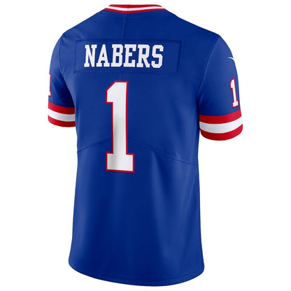NY.Giants #1 Malik Nabers Royal Alternate 2 Legacy Vapor Untouchable Limited Stitched American Football Jerseys