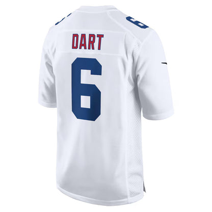 NY.Giants #6 Jaxson Dart Tundra White Fashion Game Stitched American Football Jerseys CustomName