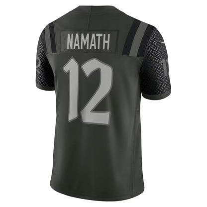 NY.Jets #12 Joe Namath 2025 Rivalries Collection Retired Player Limited Jersey-CustomName - Gotham Green Stitched American Football Jersey-CustomName