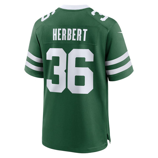 NY.Jets #36 Khalil Herbert Legacy Green Team Game Stitched American Football Jerseys CustomName