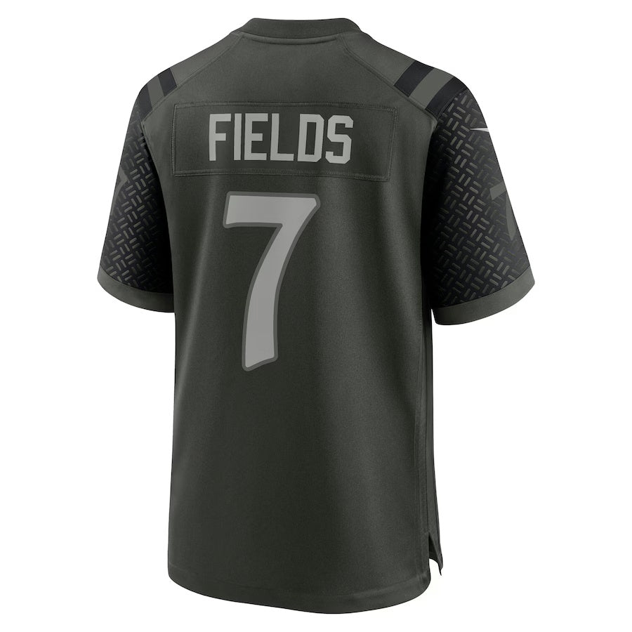 NY.Jets #7 Justin Fields 2025 Rivalries Collection Game Jersey-CustomName - Gotham Green Stitched American Football Jersey-CustomName