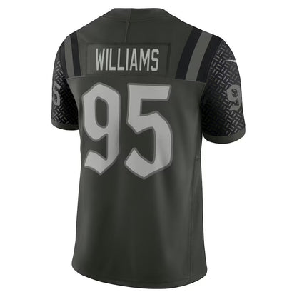 NY.Jets #95 Quinnen Williams 2025 Rivalries Collection Limited Jersey-CustomName - Gotham Green Stitched American Football Jersey-CustomName