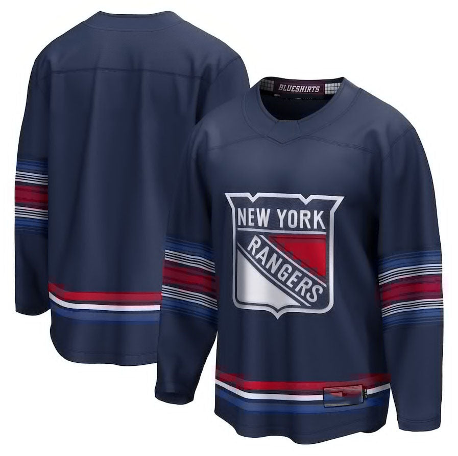 NY.Rangers Fanatics Alternate Premier Breakaway Jersey - Navy Stitched American Hockey Jerseys CustomName