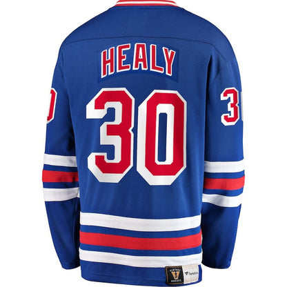 NY.Rangers #30 Glenn Healy Fanatics Premier Breakaway Retired Player Jersey - Blue Stitched American Hockey Jerseys CustomName