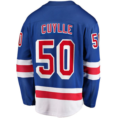 NY.Rangers #50 Will Cuylle Fanatics Home Premier Breakaway Player Jersey - Blue Stitched American Hockey Jerseys CustomName