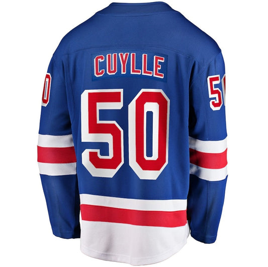 NY.Rangers #50 Will Cuylle Fanatics Home Premier Breakaway Player Jersey - Blue Stitched American Hockey Jerseys CustomName