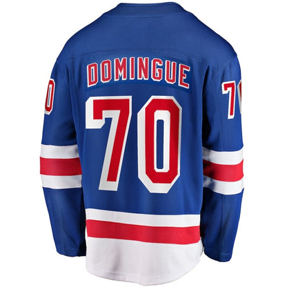NY.Rangers #70 Louis Domingue Fanatics Home Breakaway Jersey - Blue Stitched American Hockey Jerseys CustomName