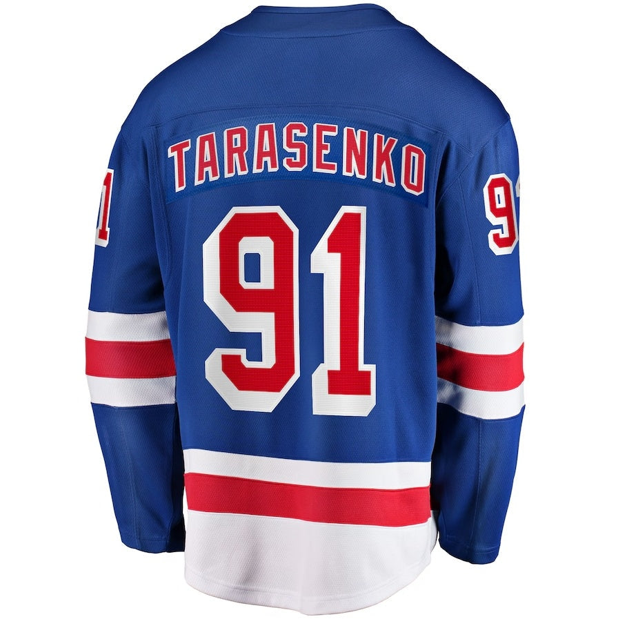 NY.Rangers #91 Vladimir Tarasenko Fanatics Premier Breakaway Player Jersey - Royal Stitched American Hockey Jerseys CustomName