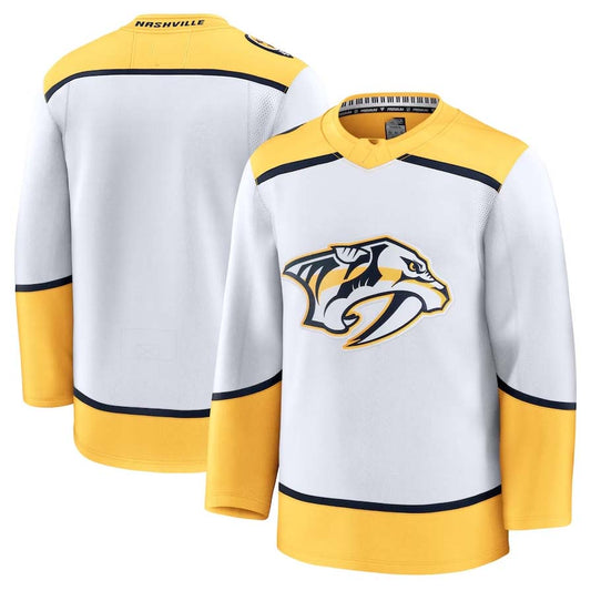 N.Predators Fanatics Away Premium Jersey - White Stitched American Hockey Jerseys CustomName