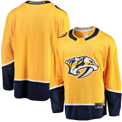 N.Predators Fanatics Branded Breakaway Home Jersey Gold Stitched American Hockey Jerseys CustomName