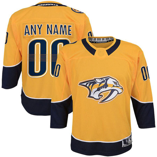 Custom N.Predators Home Premier Gold Stitched American Hockey Jerseys CustomName