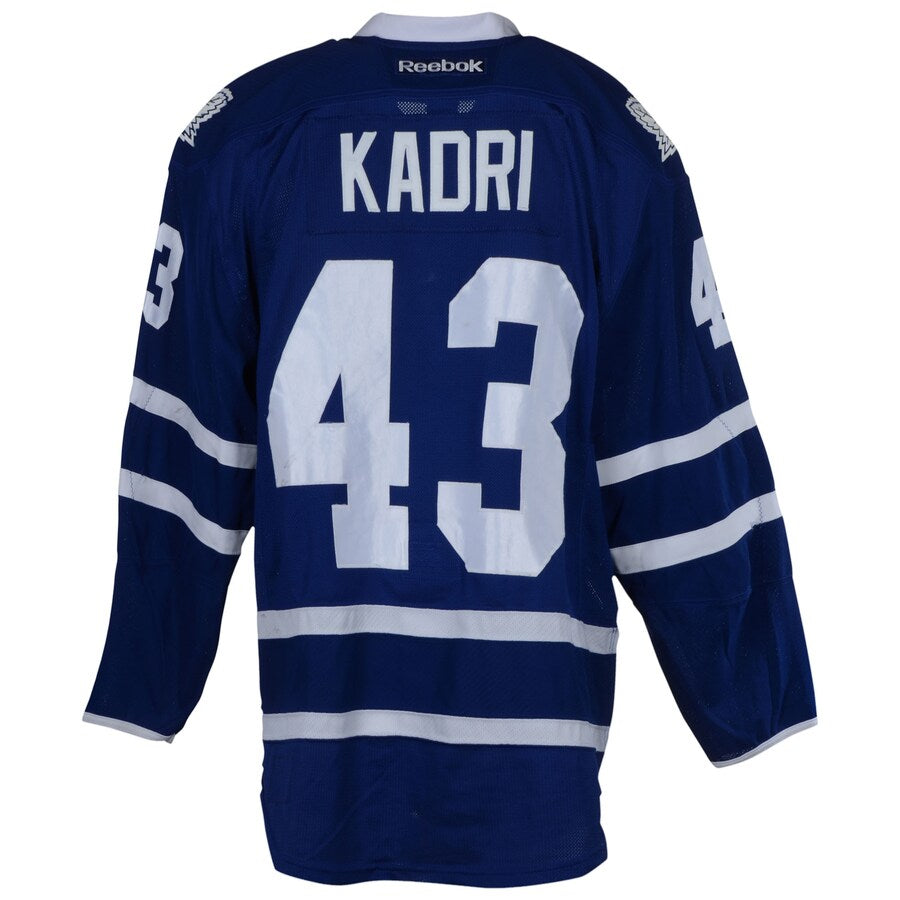 T.Maple Leafs #43 Nazem Kadri Fanatics Authentic Game-Used from the 2015-16 Season Blue Stitched American Hockey Jerseys CustomName