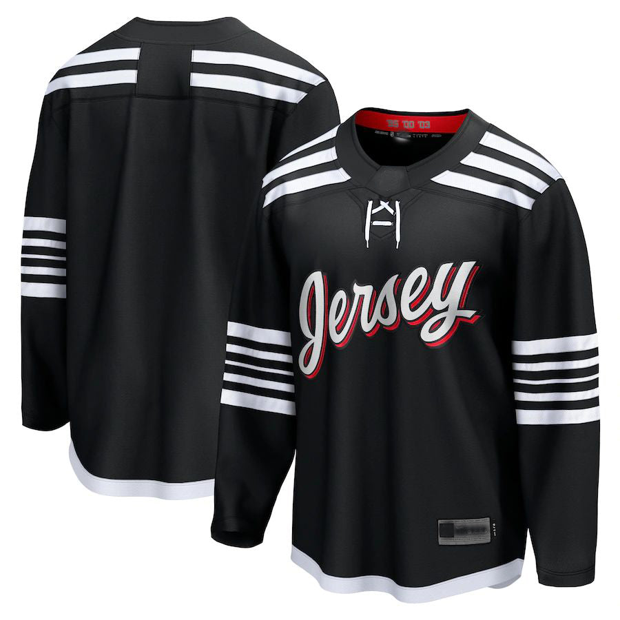 NJ.Devils anatics Branded Alternate Premier Breakaway Team Jersey Black Stitched American Hockey Jerseys CustomName