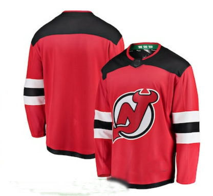 NJ.Devils Fanatics Branded Breakaway Home Jersey Red Stitched American Hockey Jerseys CustomName