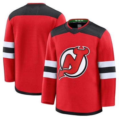 NJ.Devils Fanatics Home Premium Jersey - Red Stitched American Hockey Jerseys CustomName