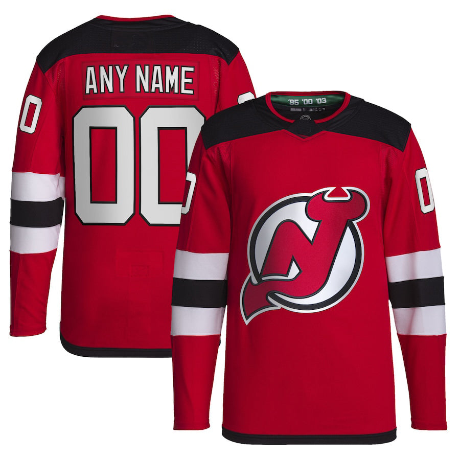 Custom NJ.Devils Home Primegreen Authentic Pro Red Stitched American Hockey Jerseys CustomName