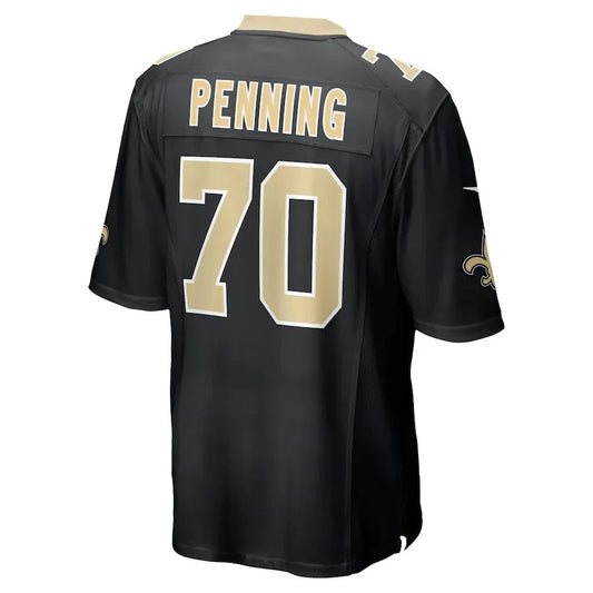 NO.Saints #70 Trevor Penning Black Game Player Jersey Stitched American Football Jerseys