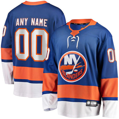 Custom NY.Islanders Fanatics Branded Home Breakaway Jersey Royal Stitched American Hockey Jerseys CustomName