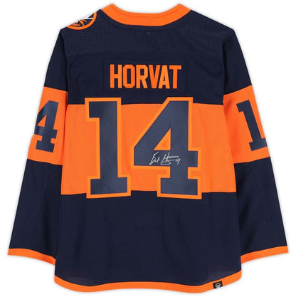 NY.Islanders #14 Bo Horvat Autographed Fanatics Authentic 2024 Stadium Series Authentic Jersey Stitched American Hockey Jerseys CustomName