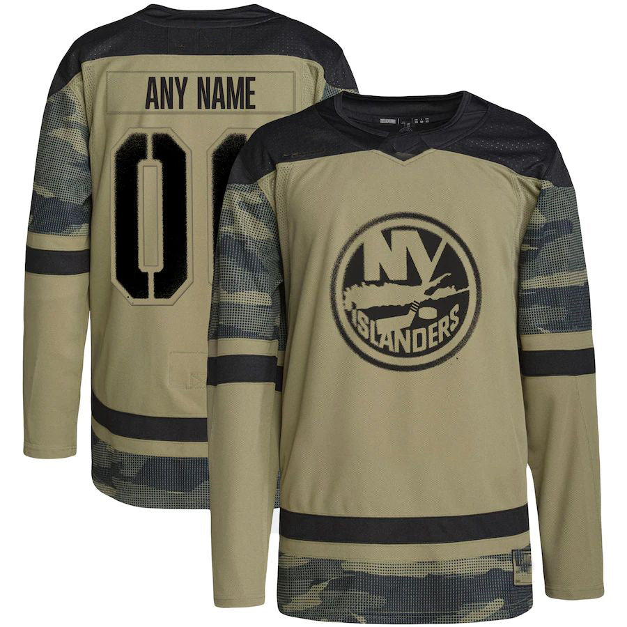 Custom NY.Islanders Military Appreciation Team Authentic Practice Jersey Camo Stitched American Hockey Jerseys CustomName