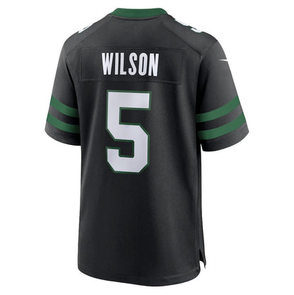 New York Jets #5 Garrett Wilson Alternate Game Jersey - Legacy Black American Football Jerseys