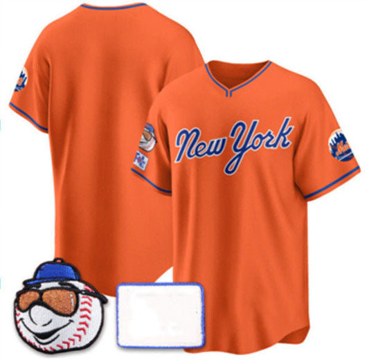New York Mets Blank Orange 2025 Spring Training Stitched Baseball Jersey