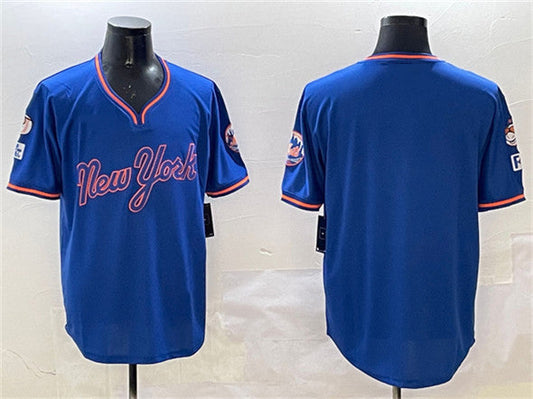 New York Mets Blank Royal 2025 Spring Training Stitched Baseball Jersey