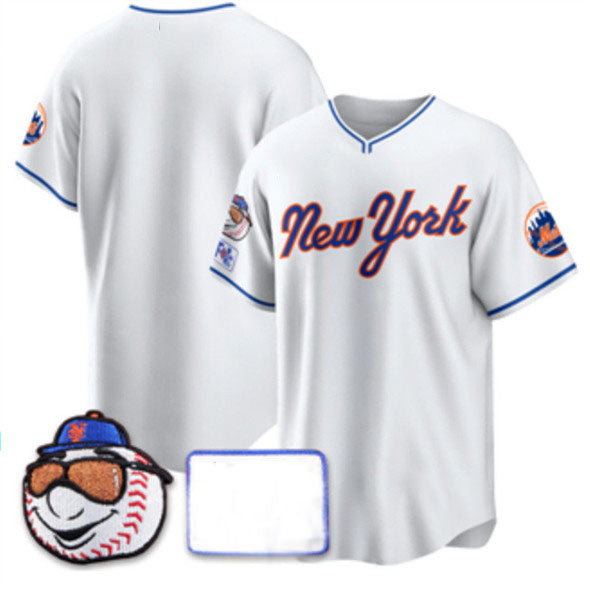 New York Mets Blank White 2025 Spring Training Stitched Baseball Jersey