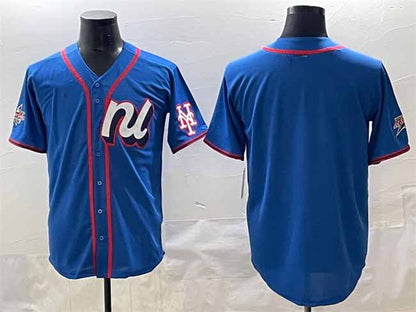 New York Mets National League Blank Blue 2025 All-Star Edition Limited Stitched Baseball Jersey
