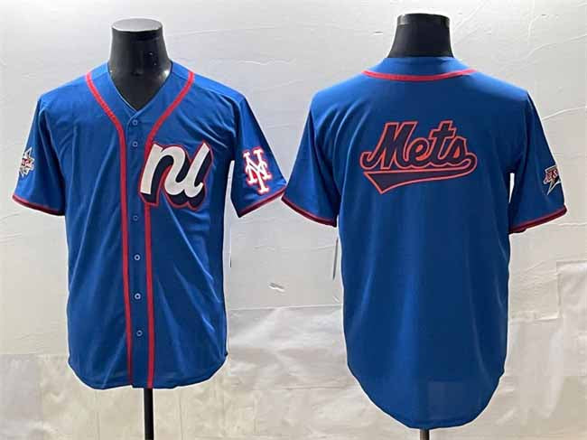 New York Mets National League Team Big Logo Blue 2025 All-Star Edition Limited Stitched Baseball Jersey