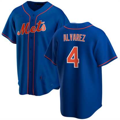 New York Mets #4 Francisco ¨¢lvarez Royal Cool Base Stitched Baseball Jersey