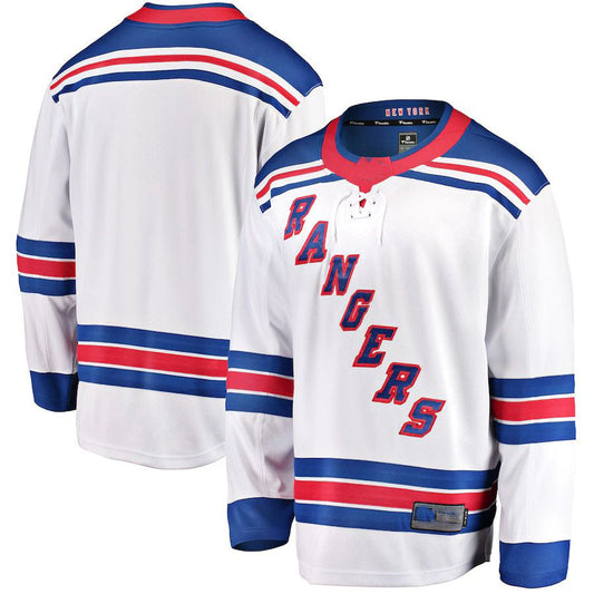 NY.Rangers Fanatics Branded Breakaway Away Jersey White Stitched American Hockey Jerseys CustomName