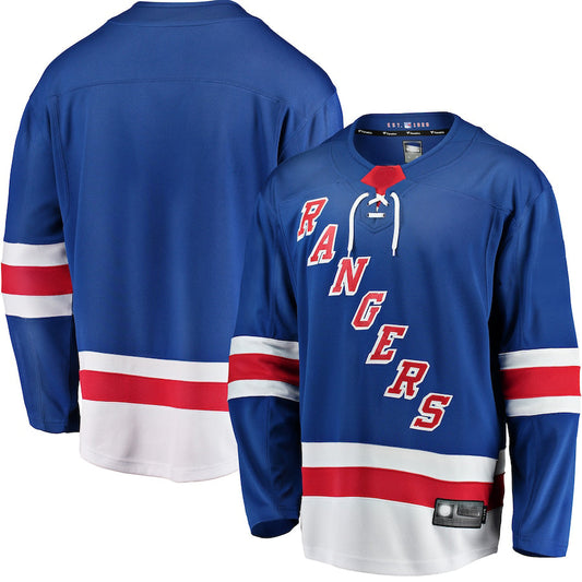NY.Rangers Fanatics Branded Breakaway Home Jerse Blue Stitched American Hockey Jerseys CustomName