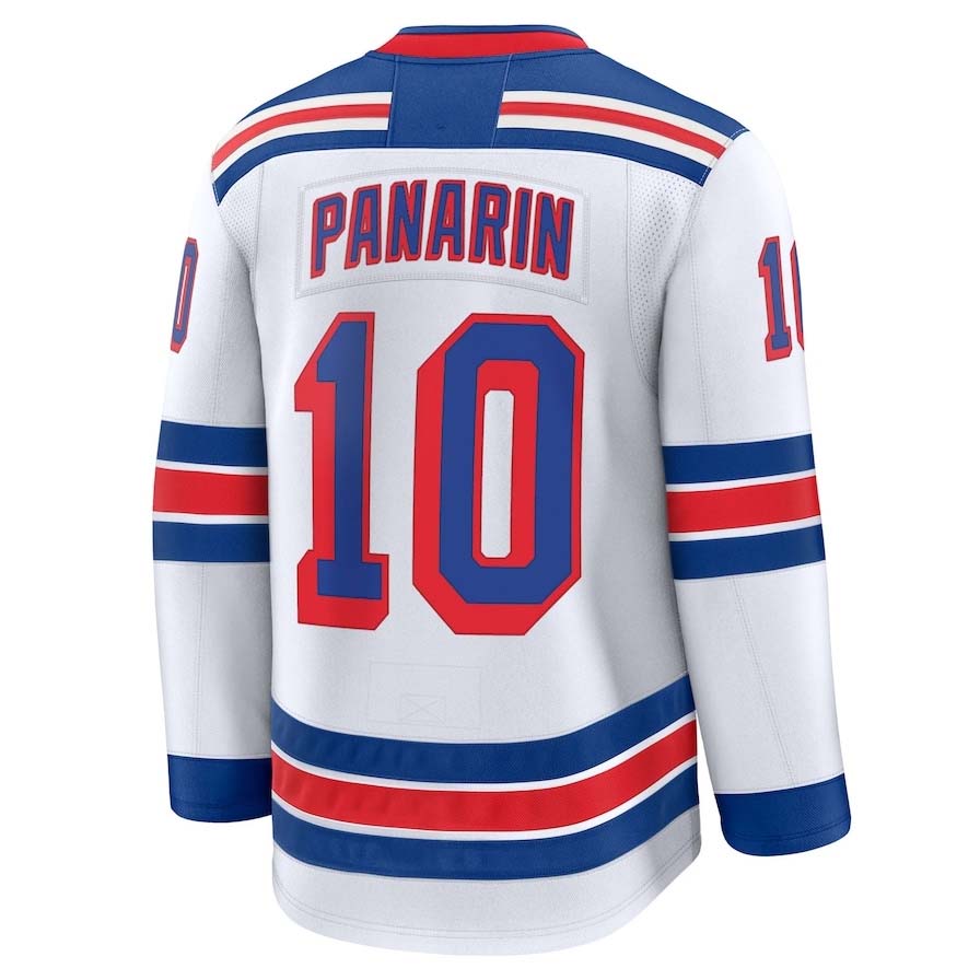 NY.Rangers #10 Artemi Panarin Fanatics Away Premium Jersey - White Stitched American Hockey Jerseys CustomName