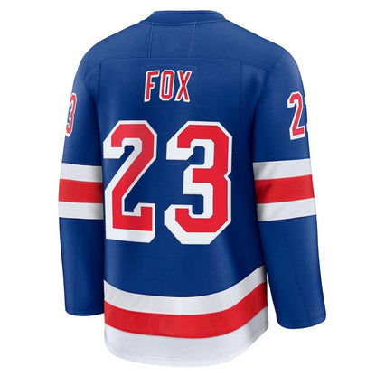 NY.Rangers #23 Adam Fox Fanatics Home Premium Jersey - Blue Stitched American Hockey Jerseys CustomName