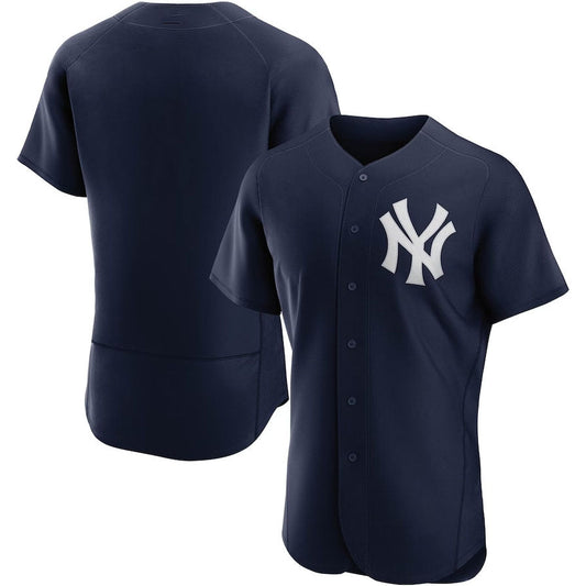 New York Yankees Alternate Authentic Team Jersey - Navy Stitched Baseball Jersey