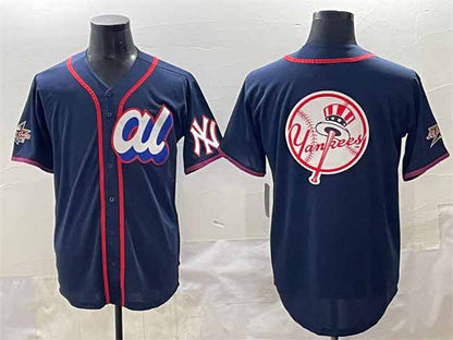 New York Yankees American League Team Big Logo Navy 2025 All-Star Edition Limited Stitched Baseball Jersey