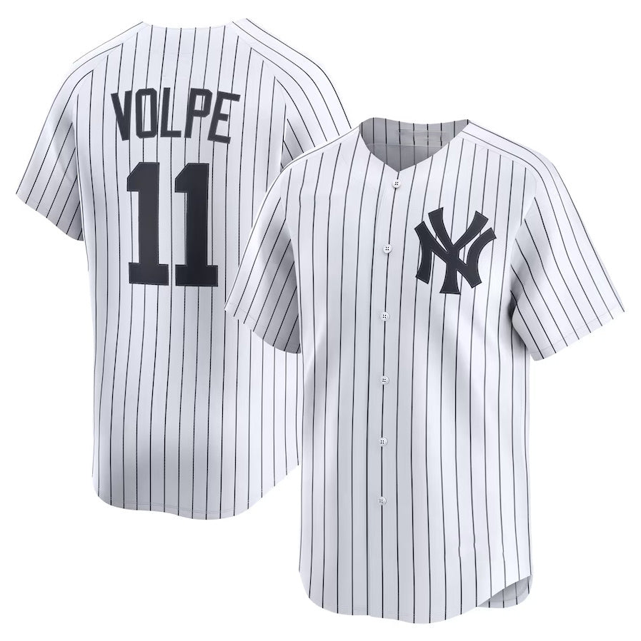 New York Yankees #11 Anthony Volpe Home Limited Player Jersey - White Stitched Baseball Jersey
