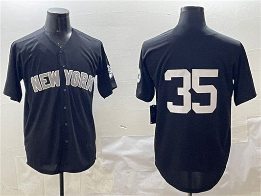 New York Yankees #35 Cody Bellinger Black Cool Base Stitched Baseball Jersey