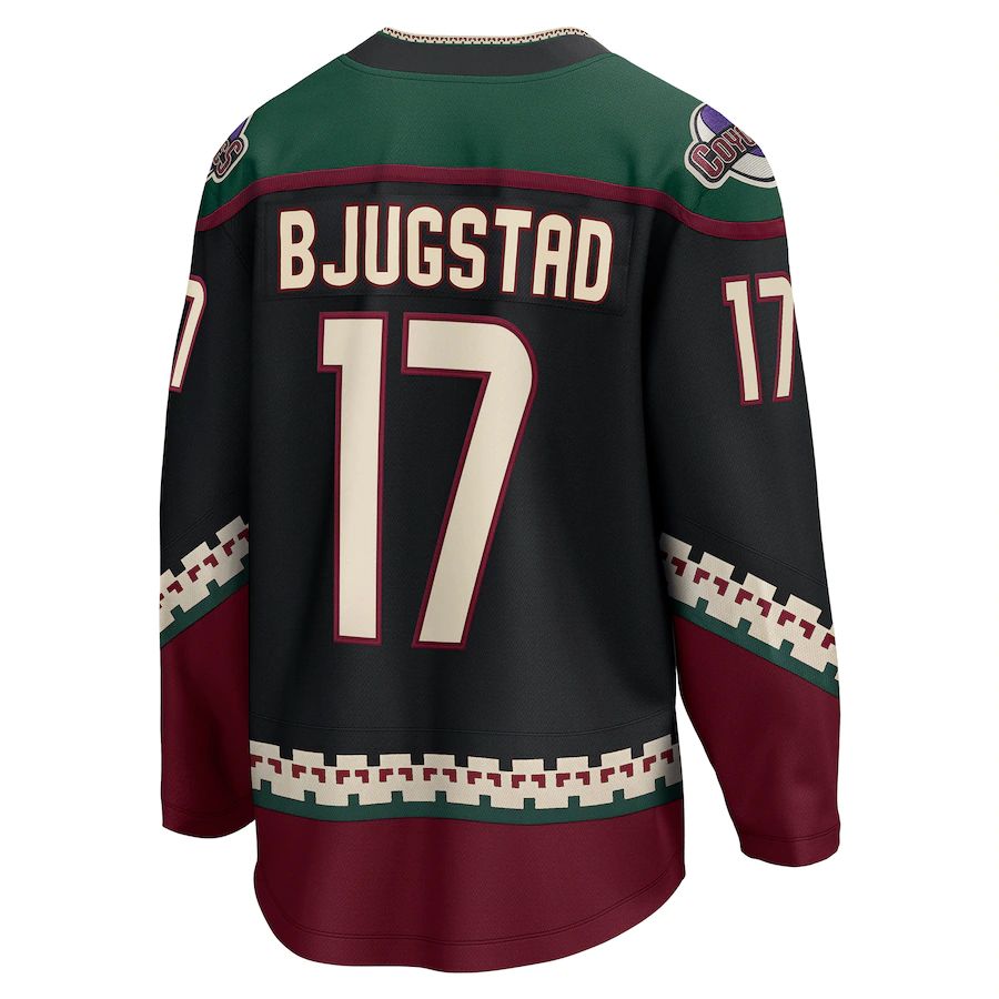 A.Coyotes #17 Nick Bjugstad Fanatics Branded Home Breakaway Player Jersey Black Stitched American Hockey Jerseys CustomName