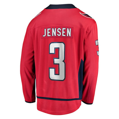 W.Capitals #3 Nick Jensen Fanatics Branded Replica Player Jersey Red Stitched American Hockey Jerseys CustomName