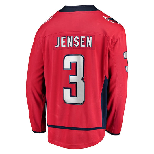 W.Capitals #3 Nick Jensen Fanatics Branded Replica Player Jersey Red Stitched American Hockey Jerseys CustomName