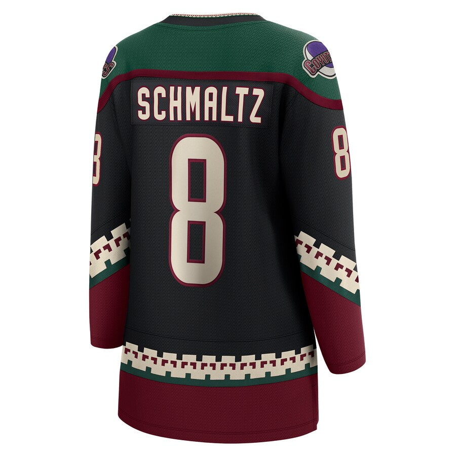 A.Coyotes #8 Nick Schmaltz Fanatics Branded Home Breakaway Player Jersey Black Stitched American Hockey Jerseys CustomName