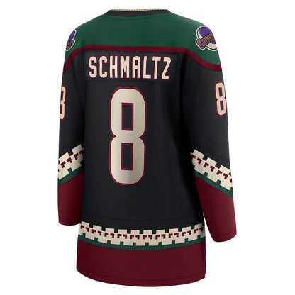 A.Coyotes #8 Nick Schmaltz Fanatics Branded Home Breakaway Player Jersey Black Stitched American Hockey Jerseys CustomName