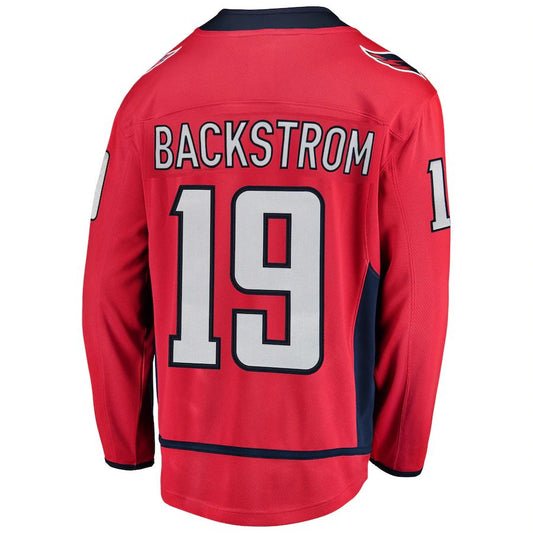 W.Capitals #19 Nicklas Backstrom Fanatics Branded Breakaway Player Jersey Red Stitched American Hockey Jerseys CustomName