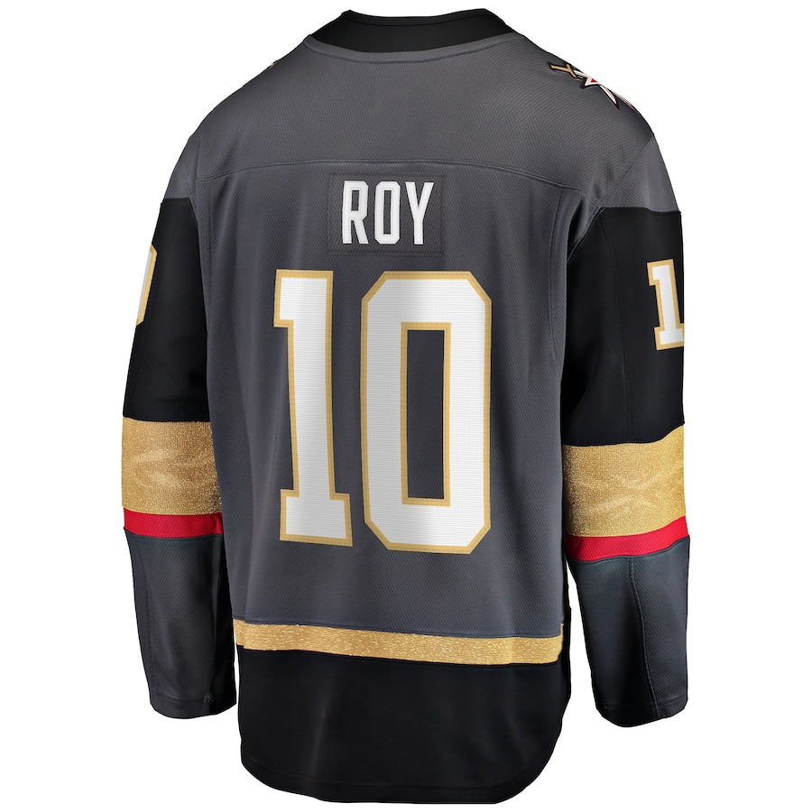 V.Golden Knights #10 Nicolas Roy Fanatics Branded Home Breakaway Player Jersey Gray Hockey Jerseys CustomName