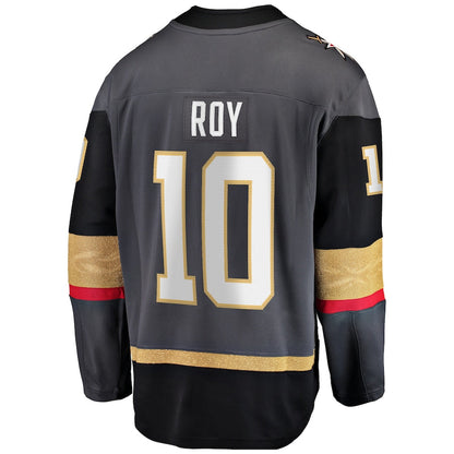V.Golden Knights #10 Nicolas Roy Fanatics Branded Home Breakaway Player Jersey Gray Hockey Jerseys CustomName