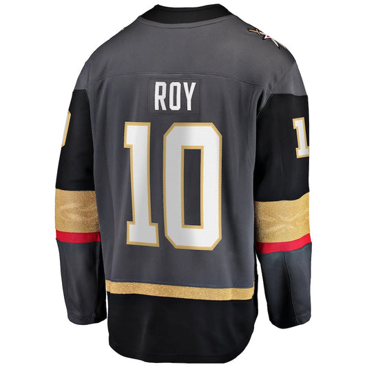 V.Golden Knights #10 Nicolas Roy Fanatics Branded Home Breakaway Player Jersey Gray Hockey Jerseys CustomName