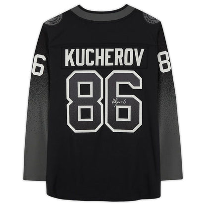 TB.Lightning #86 Nikita Kucherov Fanatics Authentic Autographed Breakaway Alternate Jersey Black Stitched American Hockey Jerseys CustomName