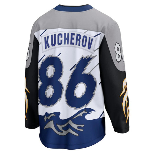 TB.Lightning #86 Nikita Kucherov Fanatics Branded Special Edition 2.0 Breakaway Player Jersey White Stitched American Hockey Jerseys CustomName